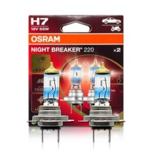 Osram Night Breaker 220 H7 55W Two Bulbs Headlight High Beam Replacement Upgrade
